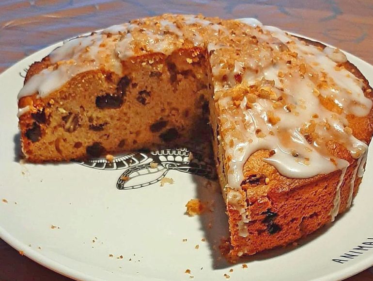 Apple walnut cake vegan recipe