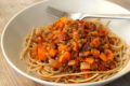 Sundried tomato spaghetti Bolognese vegan