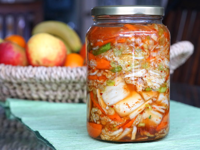 homemade kimchi recipe, vegan